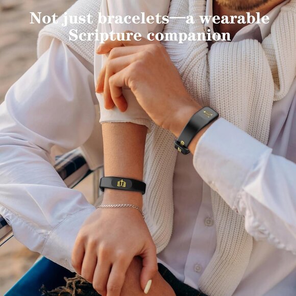 Daily Christian Verse Bracelet - Silicone Wrap with 29,000 Handpicked Scriptures - Picture 5 of 8